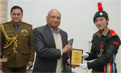 Cadet Bommu Mahender Reddy got Cadet Welfare Society Scholarship